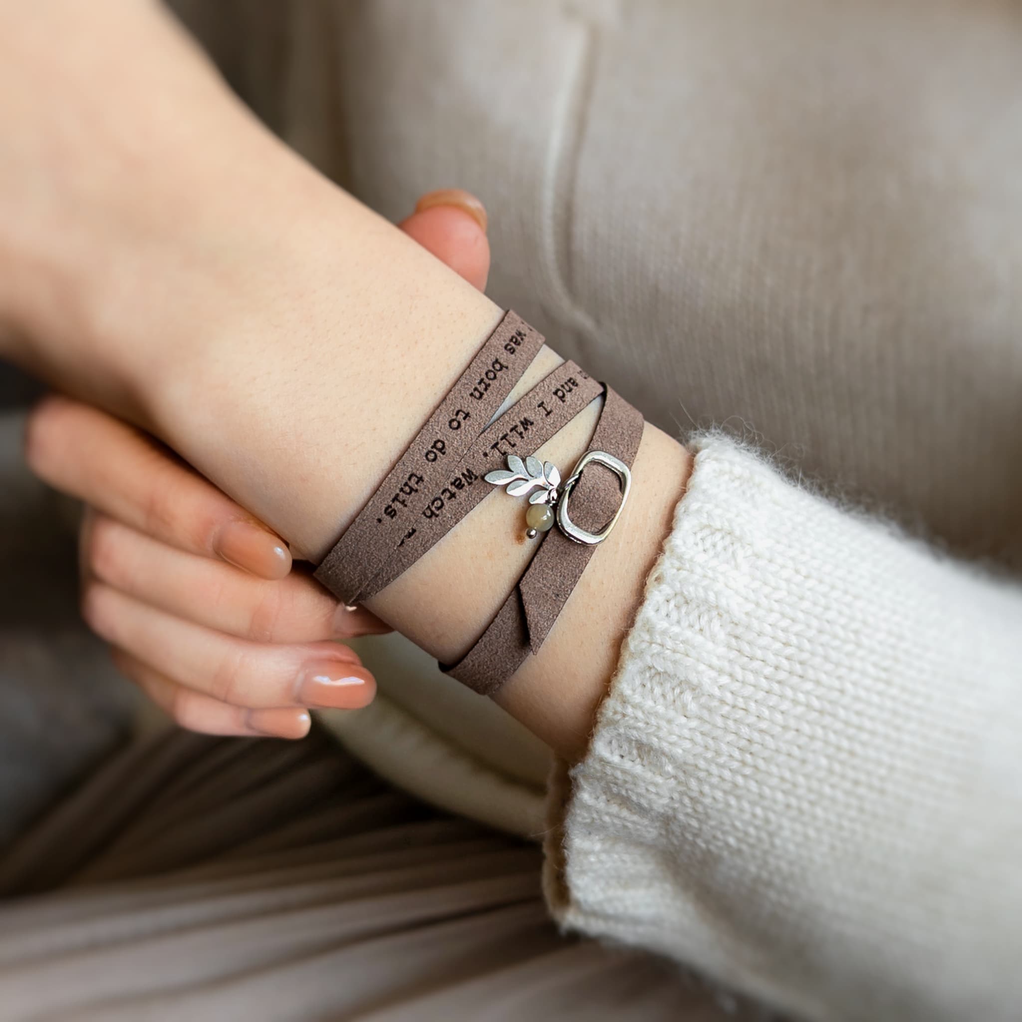 Delicate Custom Engraved Bracelet with a Clasp, 7 mm / 0.28