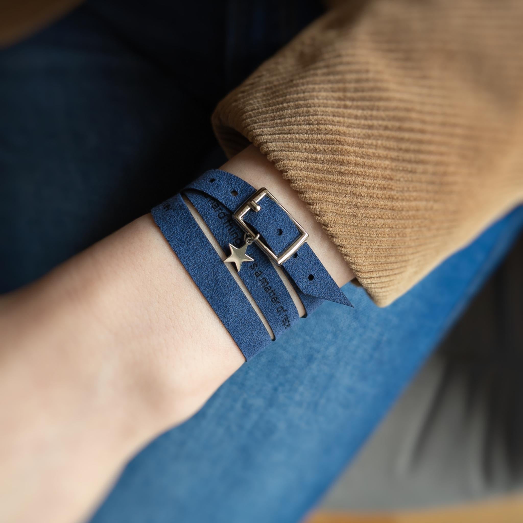 Minimalistisches, individuell graviertes Armband mit Schnalle, 9 mm breit