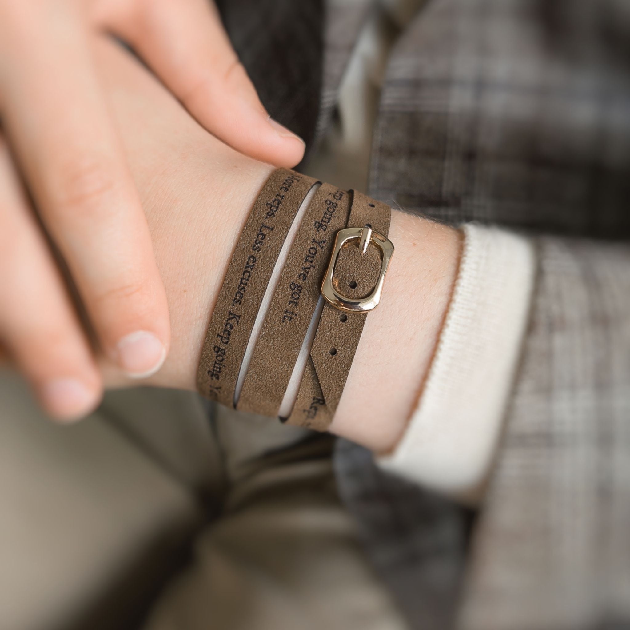 Classic Custom Engraved Bracelet with a Buckle, 10 mm / 0.4