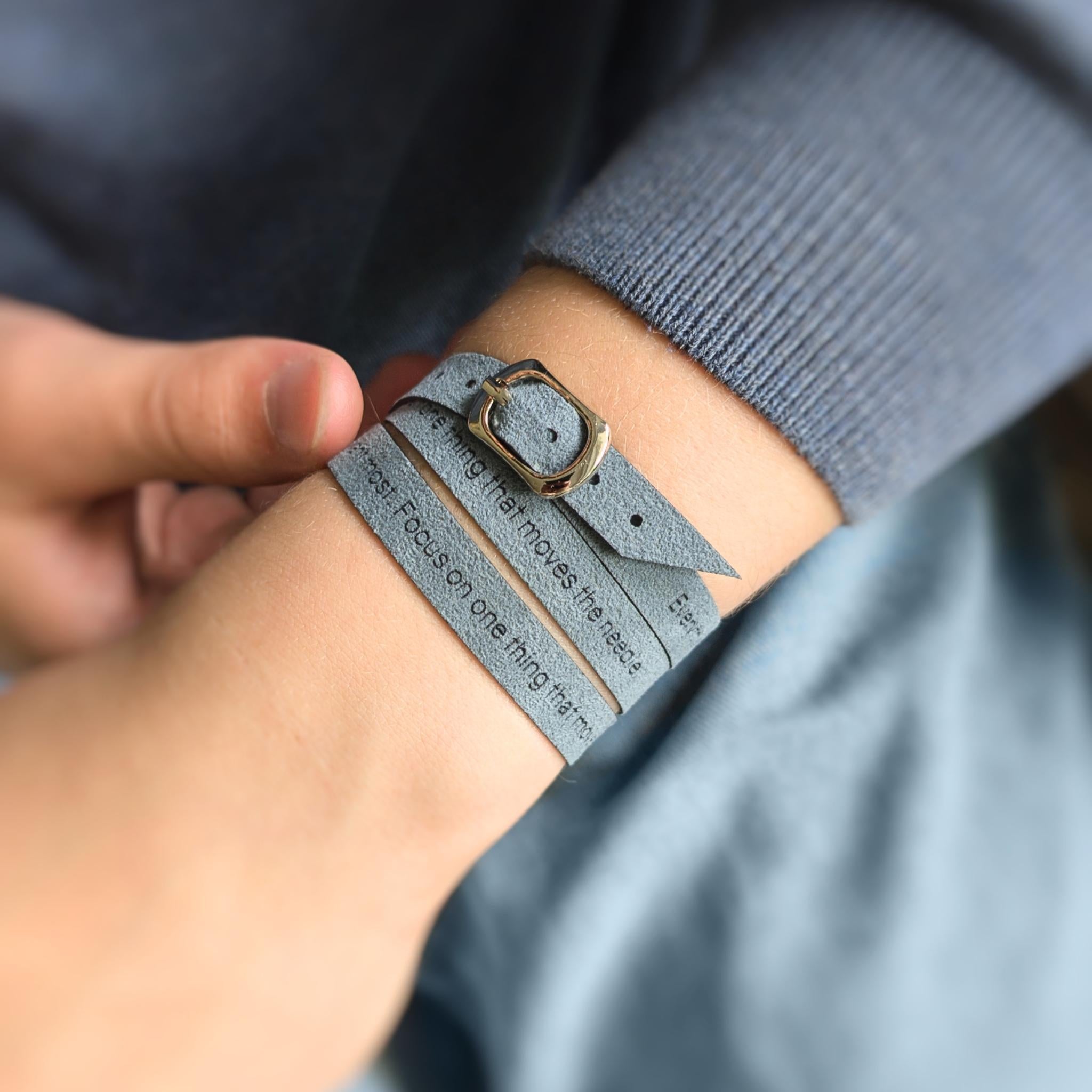 Classic Custom Engraved Bracelet with a Buckle, 10 mm / 0.4