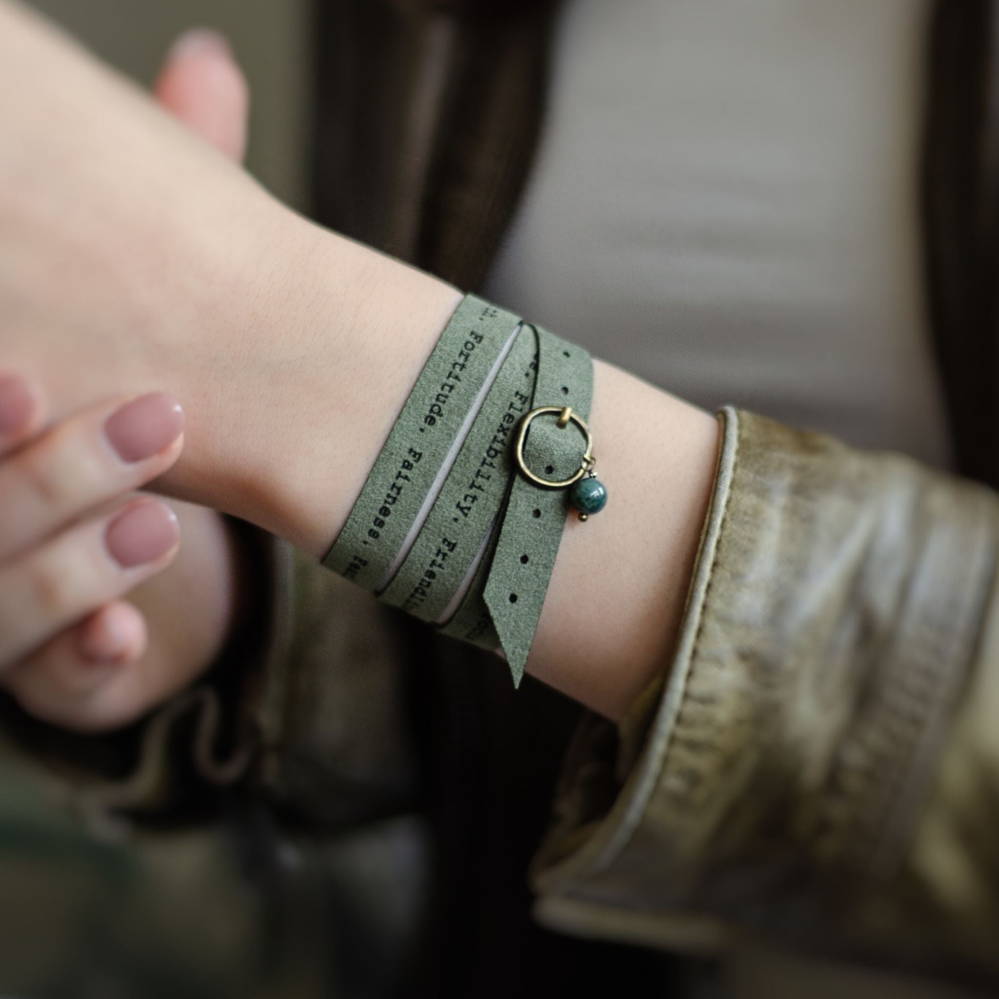 Elegant Custom Engraved Wrap Bracelet with a Clasp, 10 mm / 0.4