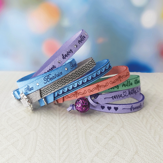 Patterned Personalized Bracelet With Custom Text Up To 230 Characters